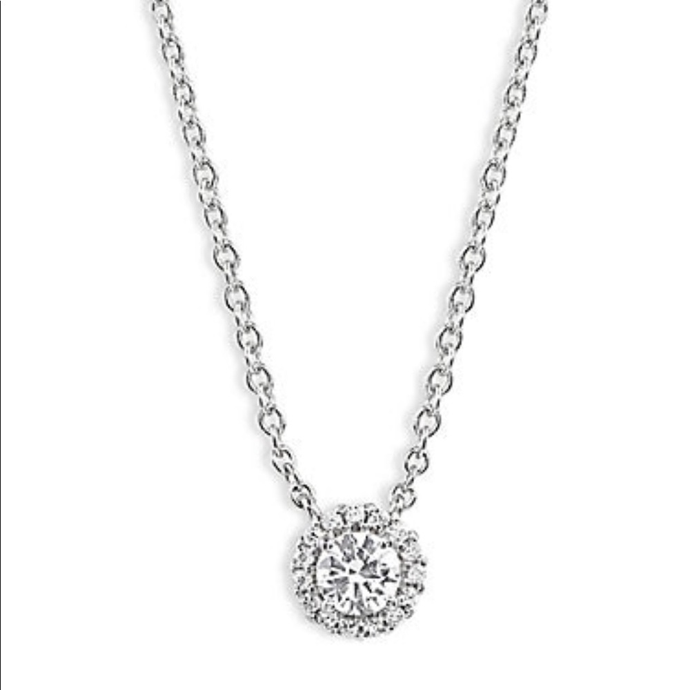 Round cubic zirconia necklace